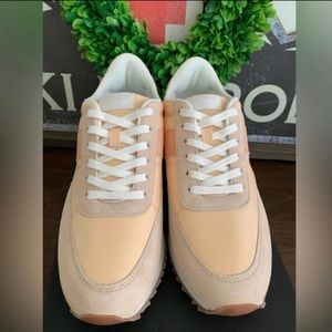 NEW JCREW trainers colorblock size 8.5 peach mango sneakers BA972